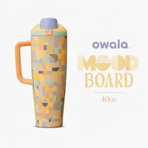 Owala FreeSip 40oz Moodboard Limited Edition Leak-Proof Stainless Steel, Water Bottle Tiktok Viral