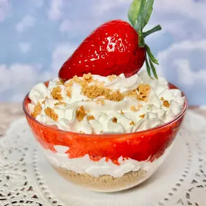 Faux strawberry shortcake