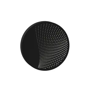 Dotwave Medium Round LED Sconce - Gradient Pinhole Design for Soft Illuminated Art and Glare Reduction