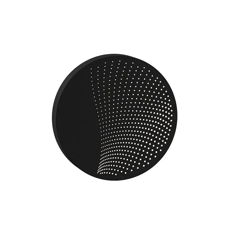 Dotwave Medium Round LED Sconce - Gradient Pinhole Design for Soft Illuminated Art and Glare Reduction