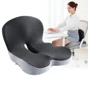 Non-Slip Memory Foam Seat Skin-Friendly  Comfy Memory Foam Chair Cushion – Anti-Slip, Adjustable Fit, Removable Cover, Perfect for Leg & Back Pain