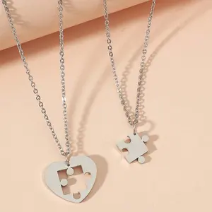 [Limited time event] New personality temperament exquisite puzzle necklace love couple pendant jewelry accessories accessories simple fashion advanced