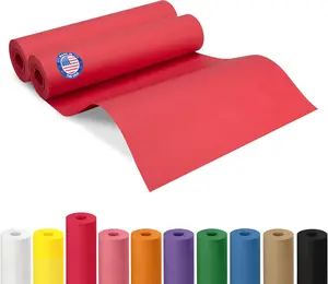 12" x 1200" (100 ft) Red Kraft Paper Roll, Pack of 2 - USA-Made Quality Craft Paper for Gift Wrapping, Kids' Arts & Crafts, School Projects - 100% Recycled, 50 lb Natural Material by IDL Packaging