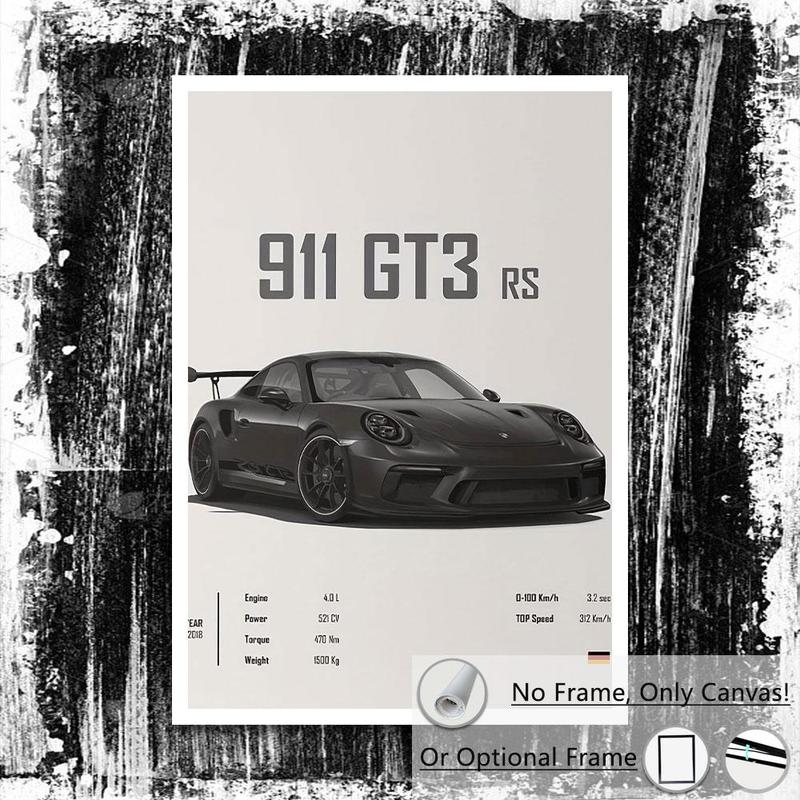 Canvas Print Art Modern Fashion Style Cool Car Racing Samurai Creative Room Decor Wall Poster Living Room Bedroom Office School Gift