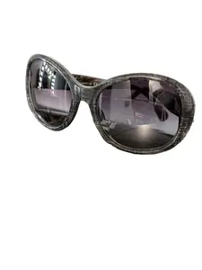 Pre-owned Chanel Grey Quilted Tweed Print CC Turnlock Logo Sunglasses 5235 Q 1208 3C Classic Style