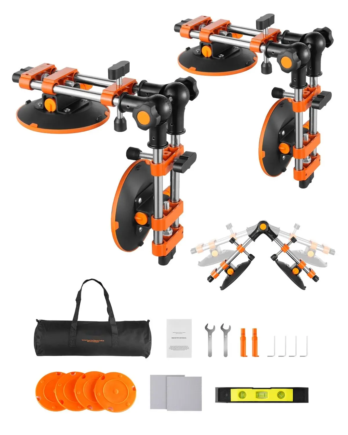 Seam Setter Tool With 6-Inch Suction Cup, 90° To 270° Adjustable Angles, Seam Joining And Leveling For Carpeting, Flooring, Tile, Laminate, Vinyl, Upholstery, And DIY Professional Installations
