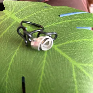 Black wire ring aluminum spiral twist accent handmade edgy streetwear fashion gift ring