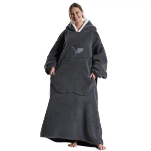 Apple Pattern Oversized Hoodie Blanket, Ultra Soft & Warm Wearable Sweatshirt for Women & Men, Cozy Gift for Ladies Gamis Comfort Womenswear blankets home goods Comfortable Cute Fabric Outerwear