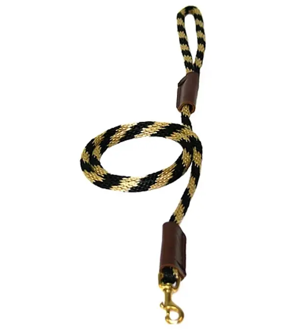 Lone Wolf 3650-GN Lone Wolf Solid Round 0.38 in. Braided Rope Lead with Snap, Green