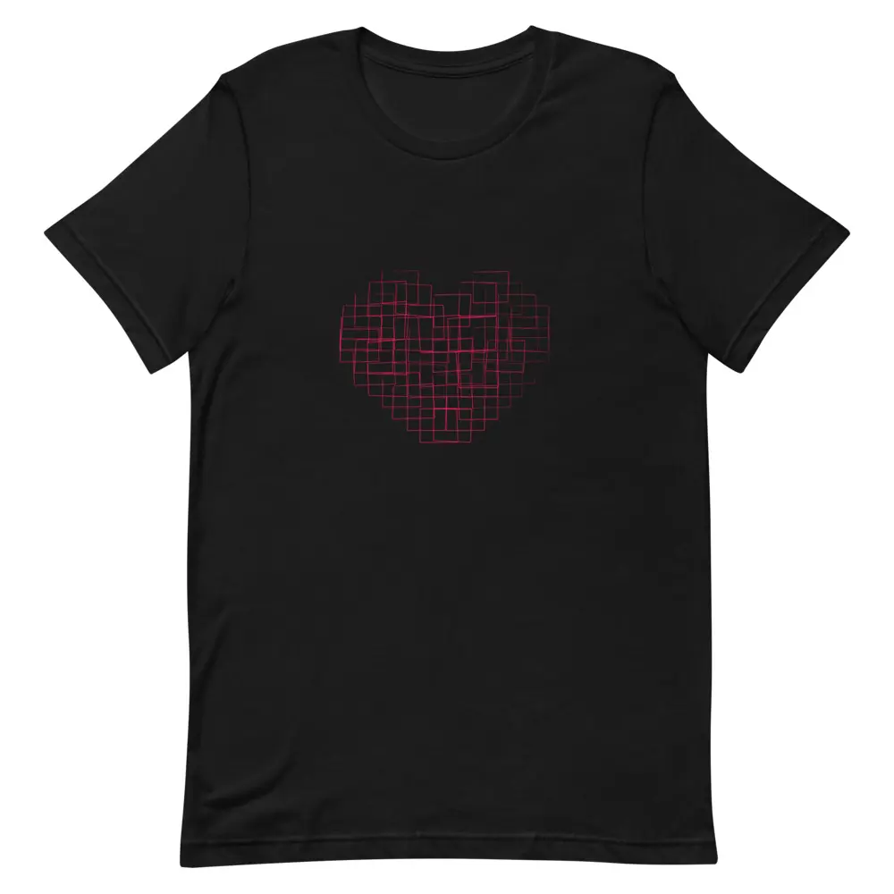 Heart-Shaped tee design | Unisex t-shirt | Minimalist Style Short Sleeve Tee made from 100% Combed Cotton Comfy Fabric Tshirt