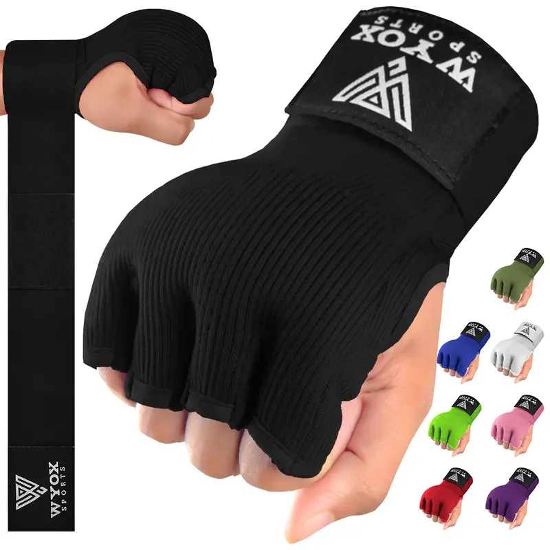 WYOX Gel Padded Hand Wraps with Wrist Support, Knuckle Protection Fast-Fit Inner Gloves