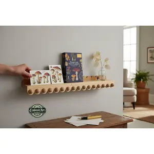 Scalloped bobbin floating Shelf: Nursery Bookshelf, "Flip-able"