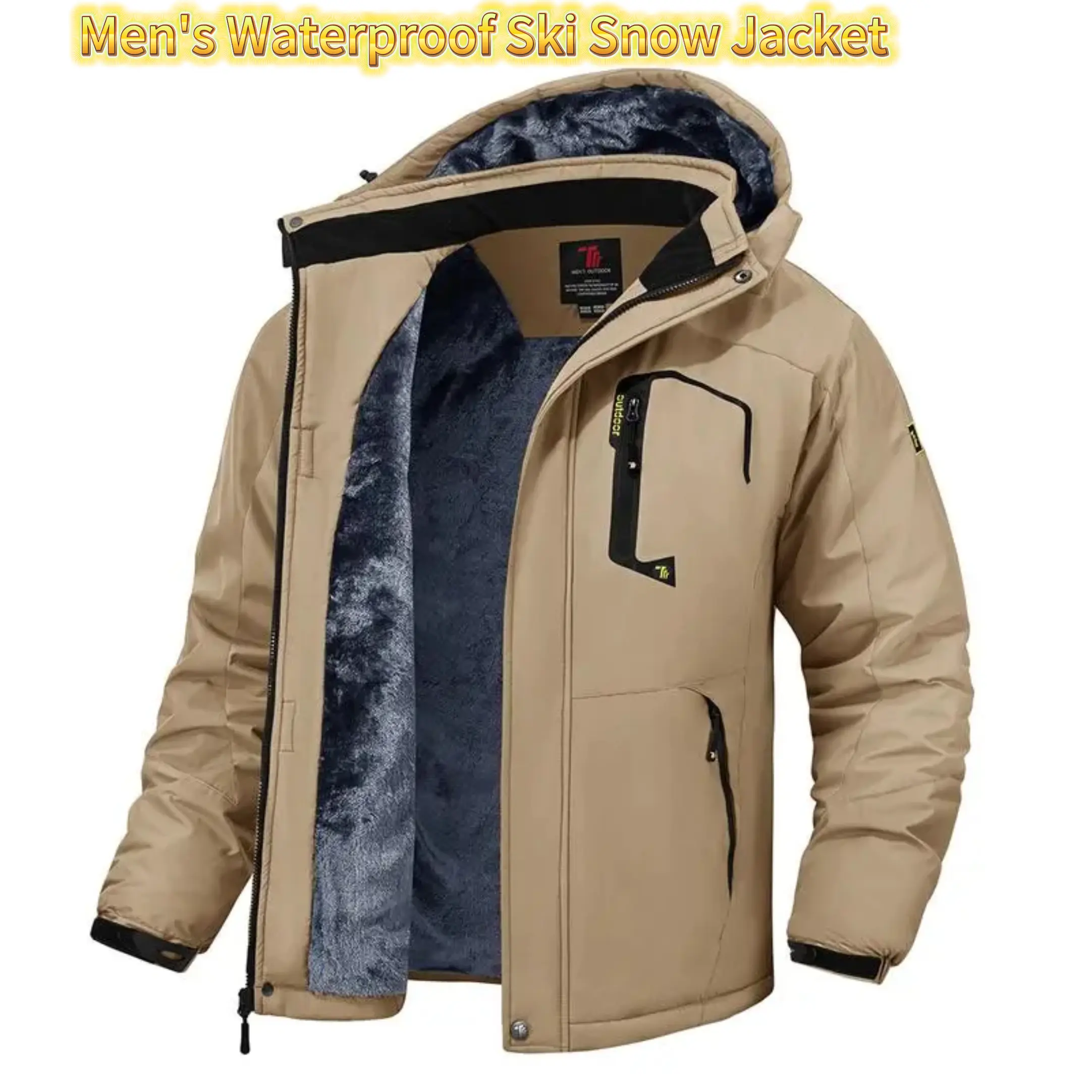 2026 Men's Waterproof Ski & Snow Jacket [Large Sizes: S–XXXXL