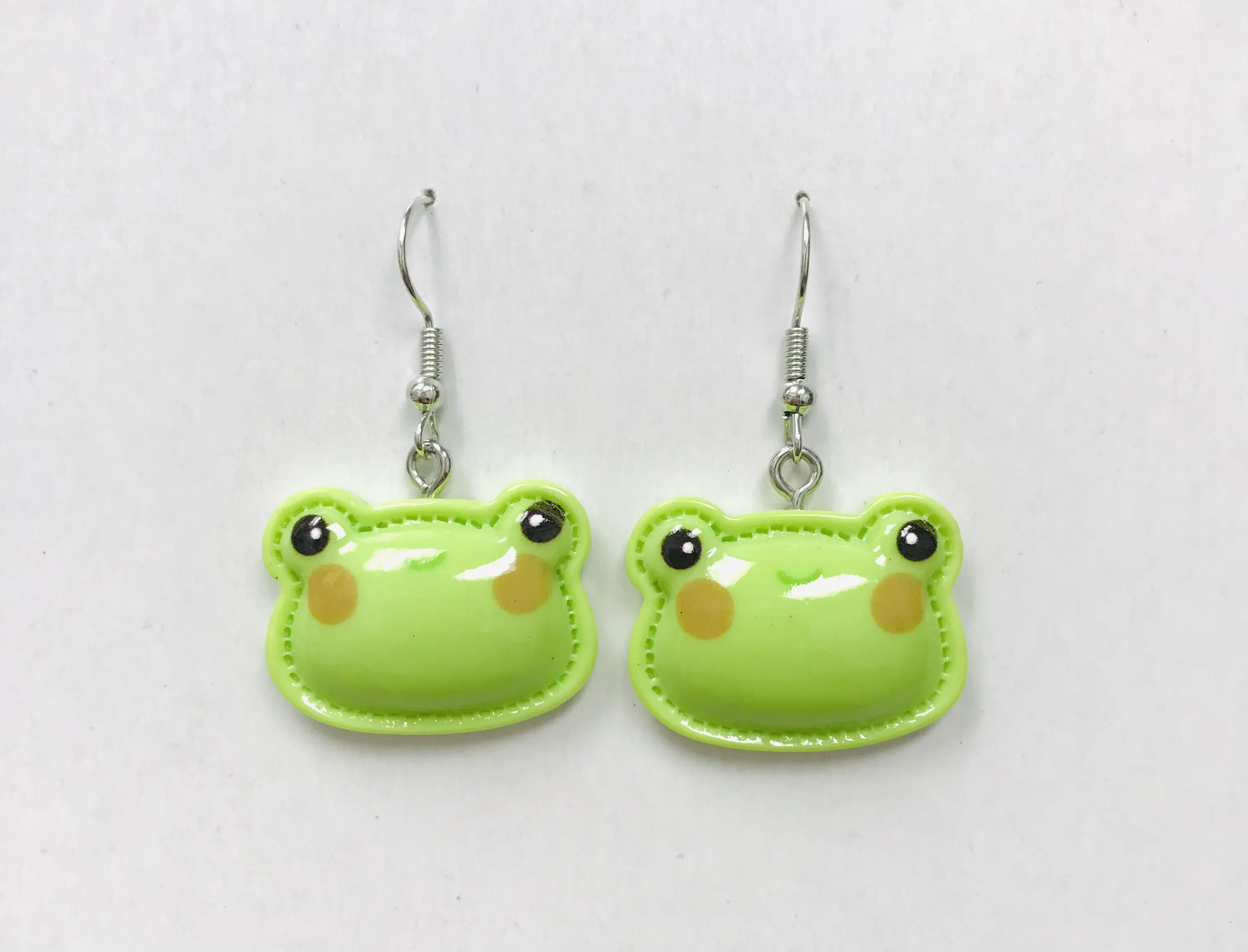 Stitch frog witch earrings
