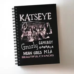New Bestselling Katseye A5 Sketch Notebook, Spiral Coil Journal, Sticky Notes Writing Pad, Ideal for Drawing and Note-Taking