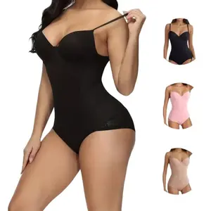 Women Shapewear Bodysuit for Tummy Control Seamless Body Shaper Thong Jumpsuit Bras