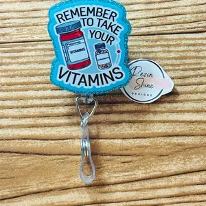 Pharmacy Remember To Take Your Vitamins Badge Reel