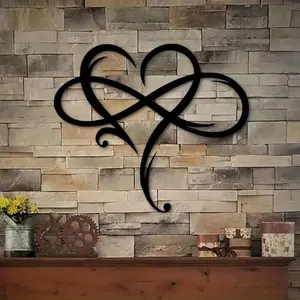 HELLOYOUNG Heart Metal Wall Art Sculpture Home Decor Gift for Christmas Valentine Wedding Party