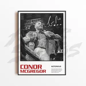 Conor Mcgregor Art Poster Unframed, Mixed Martial Arts Wall Decor, Home Gym Decoration, Sports Gift, UFC Fighter Poster Unframed, MMA Art