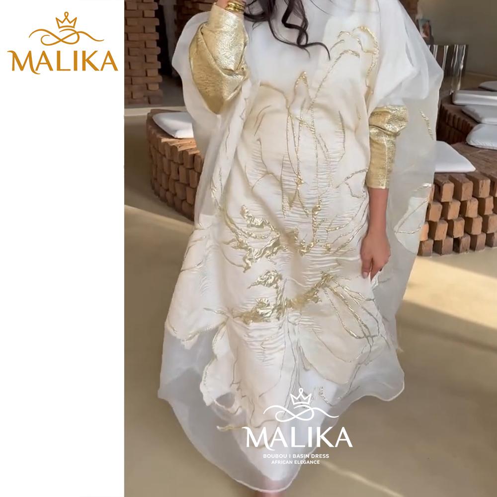 2pcs Set Newdrop Middle Eastern White Flower Brocade Semi Sheer Dress with Soft Lining and Belt Luxury Wedding Party Muslim Kaftan Long Robe