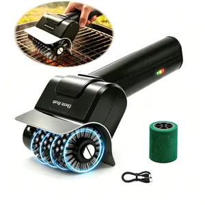 Upgraded Electric BBQ Grill Brush –  Cordless Rechargeable Grill Cleaner with High-Speed Motor, Stainless Steel Bristles & Automatic Heavy-Duty Cleaning