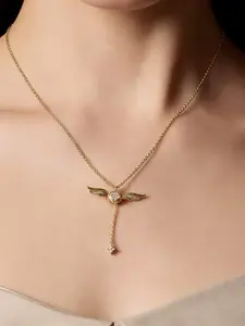 Golden Snitch Winged Ball Necklace with Movable Wings, Alloy Pendant Jewelry, Valentine’s Gift for Women, Symbolizes Love