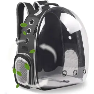 Backpack Carriers,  Backpack, Pet Backpack for Small Cats Puppies Dogs Bunny, Airline-Approved Ventilate Transparent Bubble Backpack for Travel and Outdoor(Black)