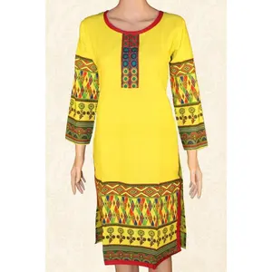 Yellow Cotton Kurtis | Summer Casual Wear Collection Kurti