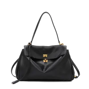 Slouchy Luxury Tote Bag With Soft Pu Leather Top Handle Large Capacity Shoulder Bags For Women