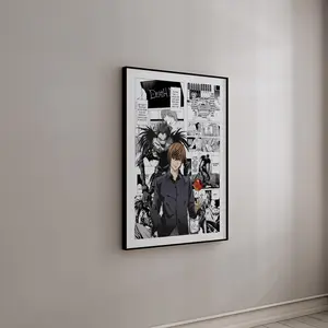 [SALE UP TO 50% - UNFRAMED] Death Note Manga Poster - Light Yagami & Ryuk - Curated Manga Panels - Complimentary Delivery