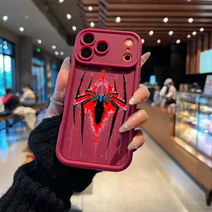 Dark Spider Web Phone Case, Gothic Blood Drip Style for iPhone 17 16 15 14 13 12 11 Plus Pro Max.c2