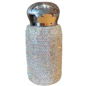 Bling Water Bottles Jug Diamond Vacuum Flask Cups Double Walled Thermos Mug Stainless Steel Vacuum Insulated Water Bottle