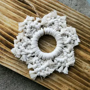 Ornament for Christmas tree Large Star Macrame Christmas Tree Ornament