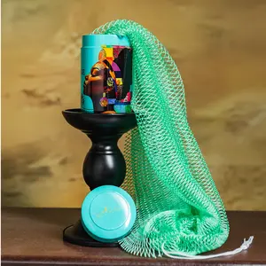 SubSahara African Net Sponge Authentic - 1 Pieces Gentle Exfoliation Scrubber for All Skin Types, Bath Sponge with Knots, Travel Portable Washable Water Proof african exfoliating net african net sponges