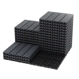 27-Pack 12x12 Interlocking Deck Tiles,Waterproof Composite Wood Outdoor Flooring,Snap-Together Easy Install,All-Weather Poolside & Garden Tiles,Gray