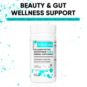 【Limited Time Buy 3 Get 3 Free】DrBioCare Collagen Peptides, Youthful Skin & Fine Line Support, Vitamins, Probiotics & Mineral Supplement