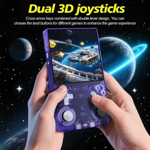R36 Ultra Handheld Game Console, 4.0 Inch Clear Big Screen, Rk3326 Professional Gaming Chip, Hall Joystick, Dual Joysticks, Portable Gift