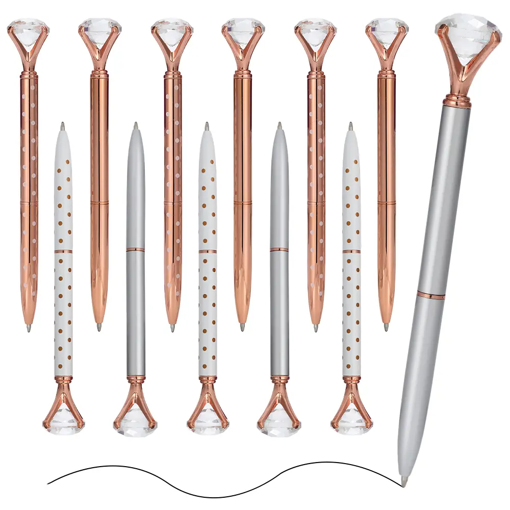 A Set of 12 Pcs Diamond Pens,Elegant Crystal Topped Writing Instruments for Student,Office, and Special Occasions,Halloween Christmas Party Gifts,Hand Tools Kits
