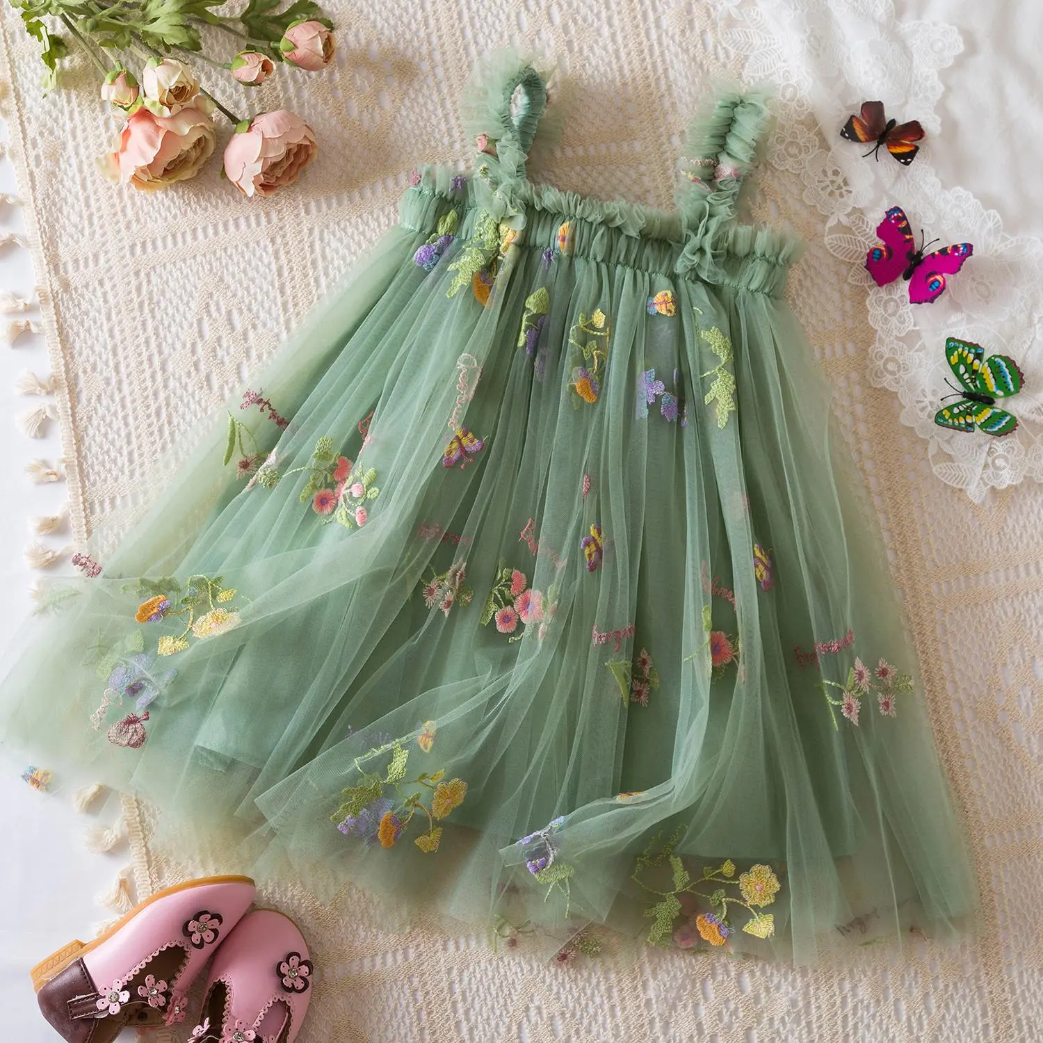 green christmas dress baby girl Cute Baby Girl Christmas Dress Sequined Cake Dress