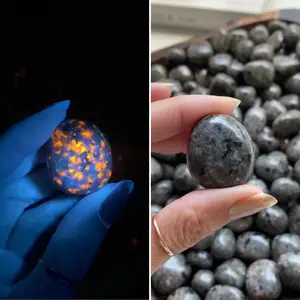 3 Large Vibrant UV Reactive Yooperlite Fluorescent Sodalite Crystal Specimen Crystal Tumbles 25g 0.9oz 3-4cm 1.2-1.5” Tumbles