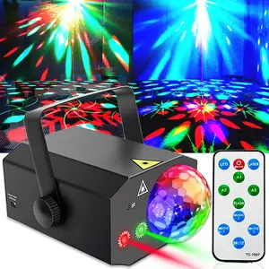 Flower Dance Disco Ball Stage Strobe Lights Laser Sound Activated with Remote Control for DJ Parties Club Bar KTV Holiday Dance Christmas Birthday Last Chance for Summer Labor Day Weekend
