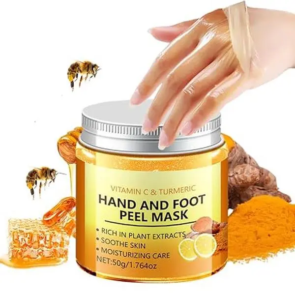 Moisturizing Hydrating Nourishing Exfoliating Hand Film Hands Care Paraffin with Vitamin C & Turmeric - 1.76 Oz
