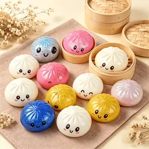 （Buy ONE Bun Squishies Get 1 Strawberry） Stress Relief Squishy Absolutely Free! Limited Time Only! Decompression Ball Soft Slime Stressball