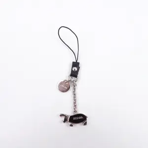 Pre-owned Prada Black Mental Phone Charm T20407523