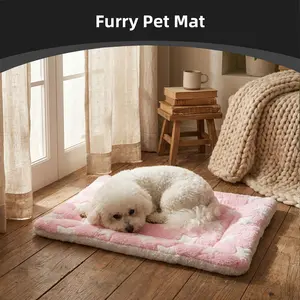 1PC Washable Dog Bed Mat, Soft Comfortable Pet Cage Pad, Durable Pet Crate Bed and Mat, Suitable for Dogs and Cats, Perfect Gift for Pets