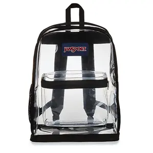 JanSport 25L Clear Backpack,Transparent School Clear Backpacks Lightweight Everyday Clear Travel Backpack for Students, Work, Stadium Events, Concerts and Daily Use,  College Book bag, 17.3" x 12.2" x 5.5"