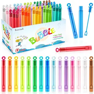 Bubble Wand, 90 Pack Mini Bubble Wands Bulk 15 Colors for Halloween, Summer Toys, Wedding, Indoor Activity Use, Favors, Gifts for Kids Toddlers
