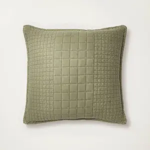 26"x26" Quilt Euro Square Throw Pillow Green - Hearth & Hand with Magnolia 26"x26" Quilt Euro Square Throw Pillow Green - Hearth & Hand with Magnolia