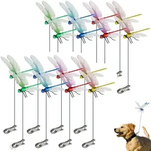 4/8/12 Dragonfly Clips - Realistic 3D Design, Durable Plastic Garden Fence, Suitable for Indoor and Outdoor Decoration, Perfect for Matching Hats, Realistic Dragonfly Design | Durable Plastic Structure Mosquito Repellent Dragonfly