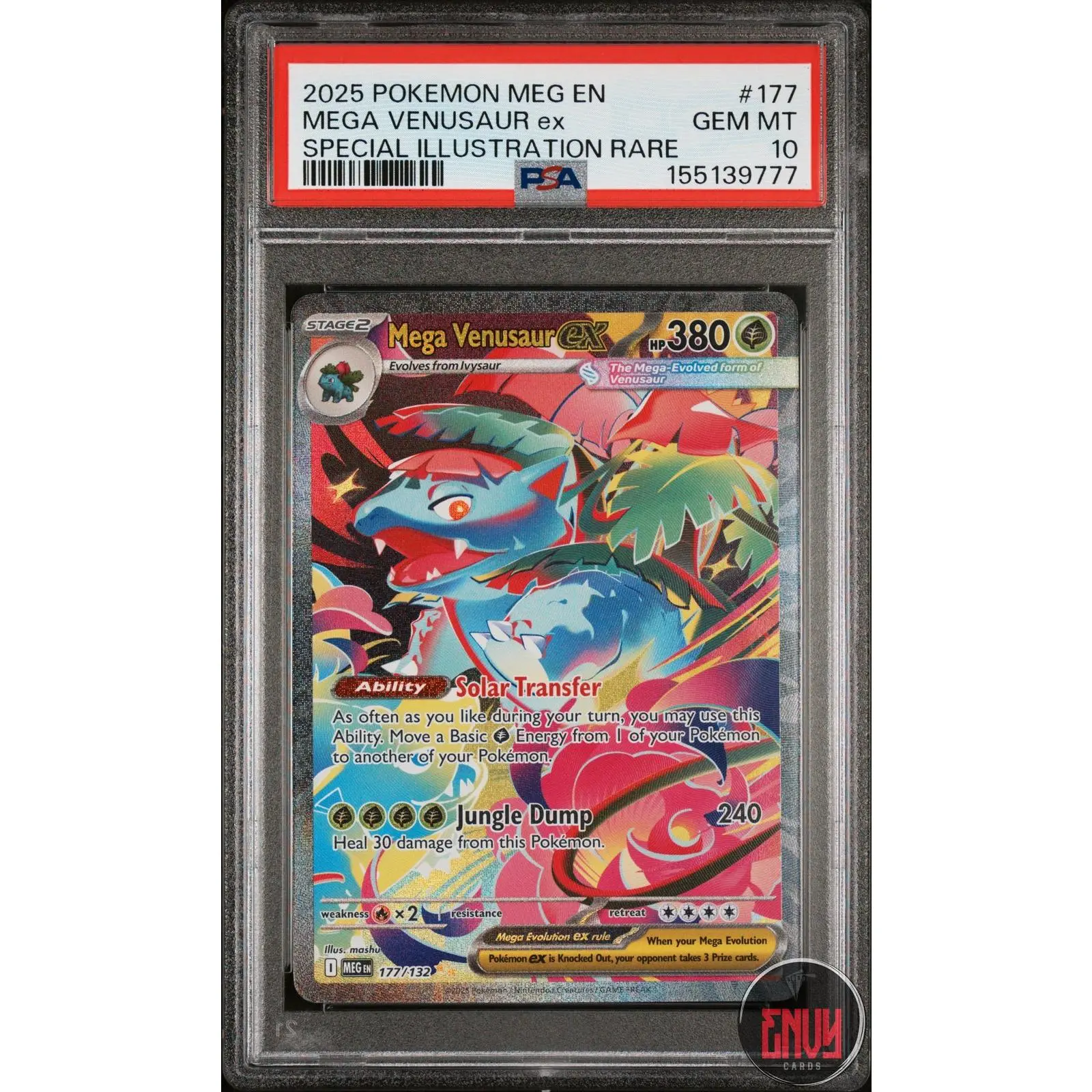 Mega Venusaur EX 177/132 Special Illustration Rare Mega Evolution Pokemon PSA 10
